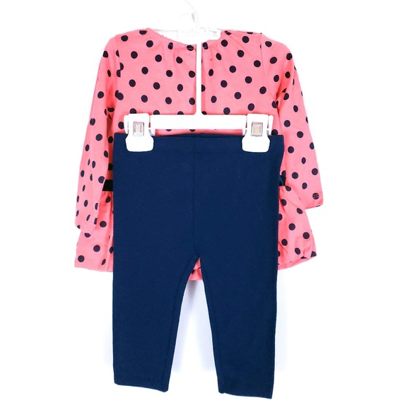 Cuddle Bear Collection Girl 2pc Set Top Bottom Polka Dot Size 12M - NWT - Picture 3 of 4